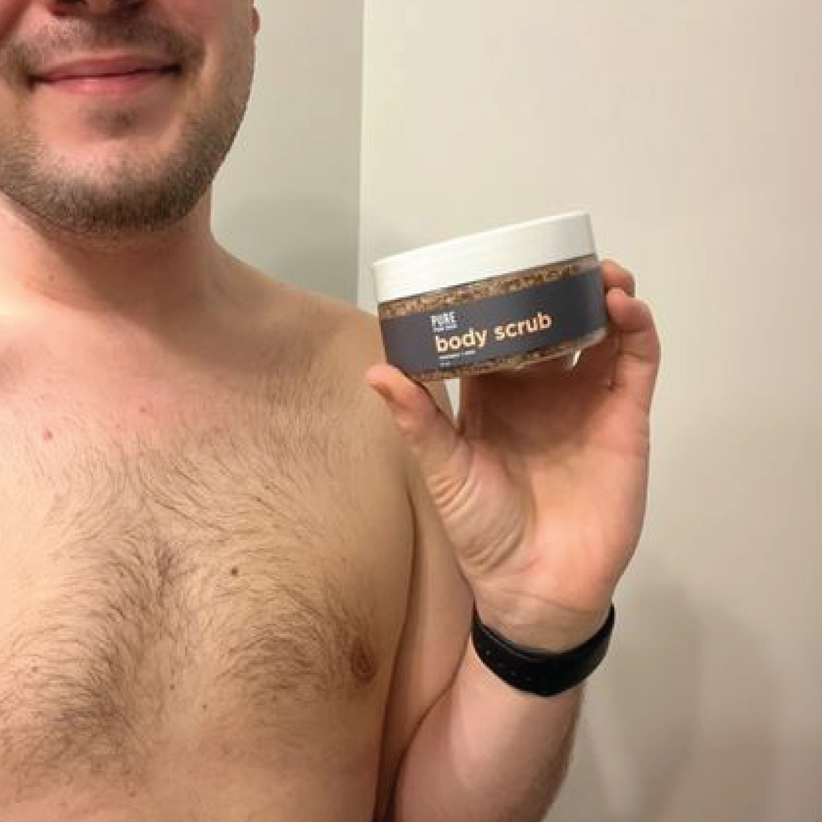 Pure for Men 5 Star Review Customer Testimonial Anthony Body Scrub